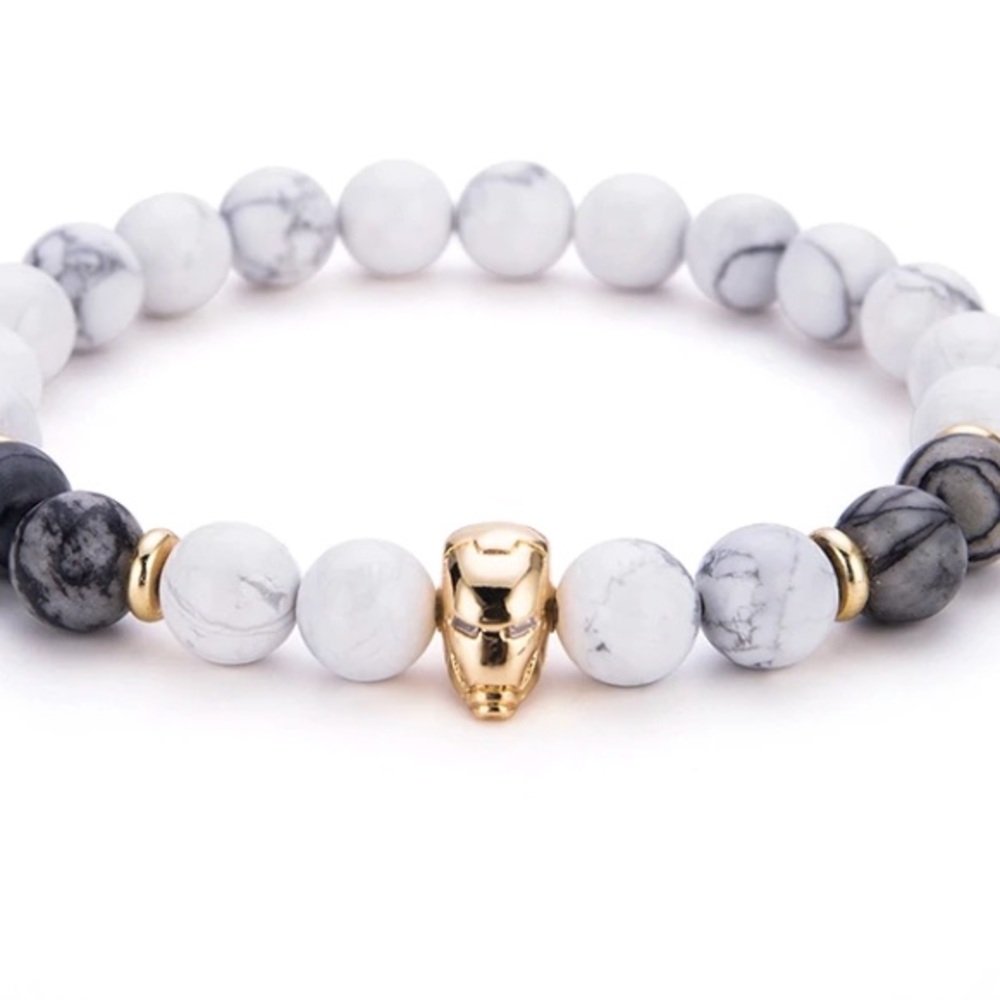 Gold Iron Man Stone Bracelet - Picture 2 of 5